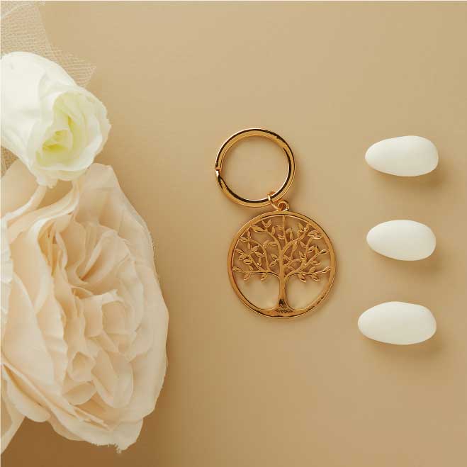 26703 - portachiavi grande albero della vits oro