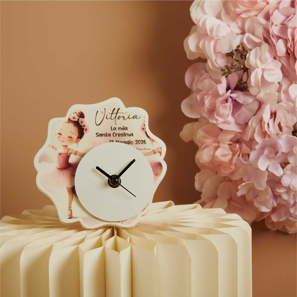26332 - orologio ballerina14x13 personalizzabile minimo 10 pezzi