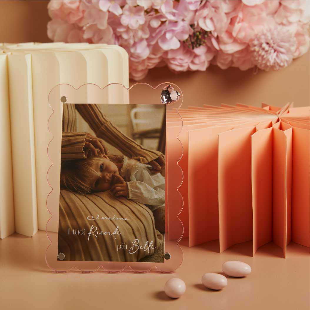 26318 - portafoto nuvoletta rosa con cuore 18.2x 13.1