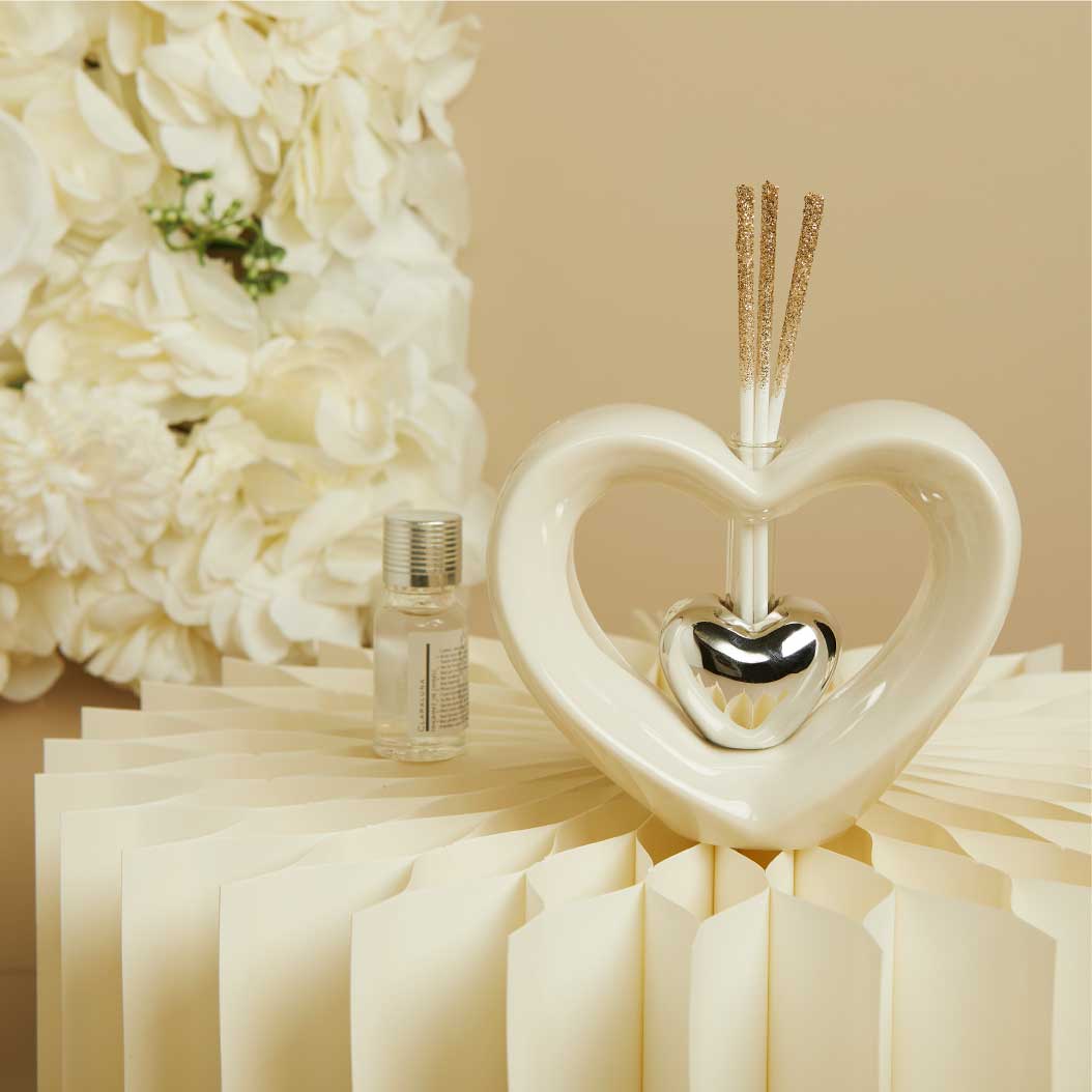 26112 - DIFFUSORE CUORE CON CUORE SILVER 12,4X5,3X10,4